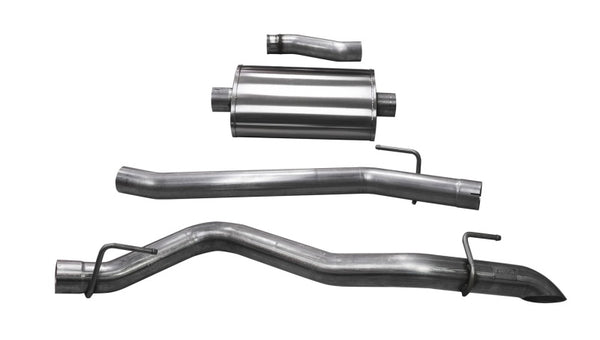 Corsa 2020-2025 Jeep Gladiator JT 3.0in Cat-Back Single Side Exit w/ Turn Down Tip - Bull Strap