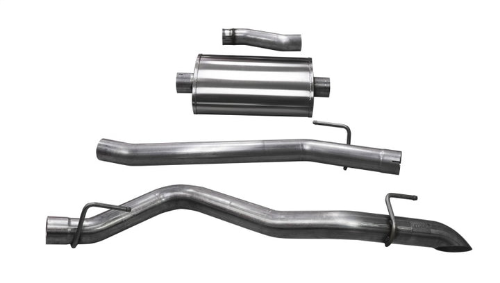 Corsa 2020-2025 Jeep Gladiator JT 3.0in Cat-Back Single Side Exit w/ Turn Down Tip - Bull Strap