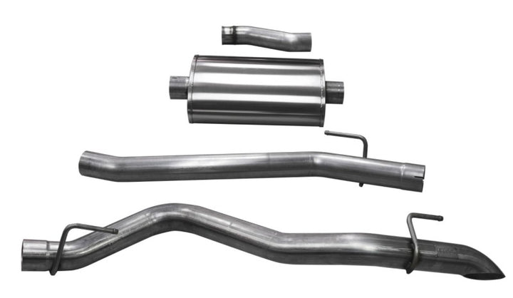 Corsa 2020-2025 Jeep Gladiator JT 3.0in Cat-Back Single Side Exit w/ Turn Down Tip - Bull Strap