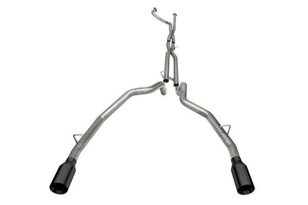 Corsa 2021-2024 Dodge Ram TRX Crew Cab Baja Catback Exhaust Dual Rear Black Tip - Bull Strap