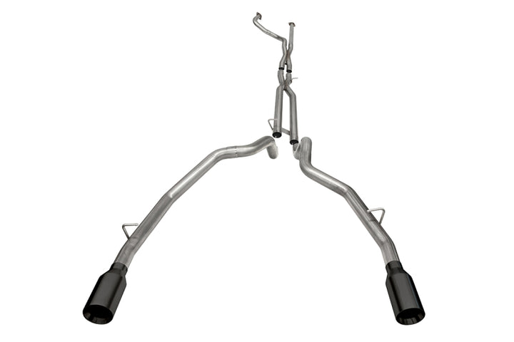 Corsa 2021-2024 Dodge Ram TRX Crew Cab Baja Catback Exhaust Dual Rear Black Tip - Bull Strap