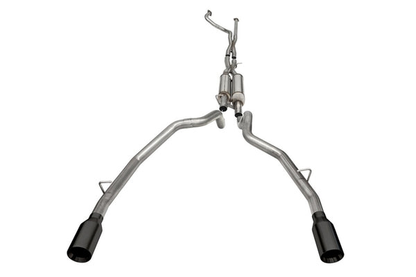 Corsa 2021-2024 Dodge Ram TRX Crew Cab Xtreme Catback Exhaust Dual Rear Black Tip - Bull Strap