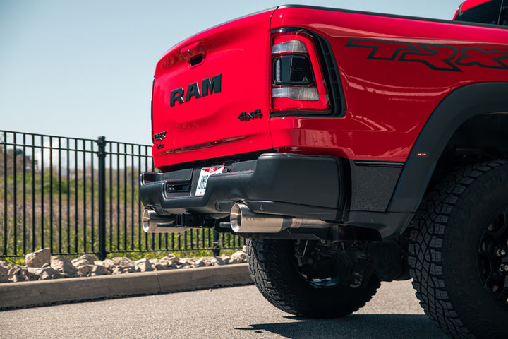 Corsa 2021-2024 Dodge Ram TRX Crew Cab Xtreme Catback Exhaust Dual Rear Gunmetal Tip - Bull Strap