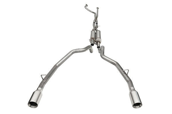 Corsa 2021-2024 Dodge Ram TRX Crew Cab Xtreme Catback Exhaust Dual Rear Satin Tip - Bull Strap