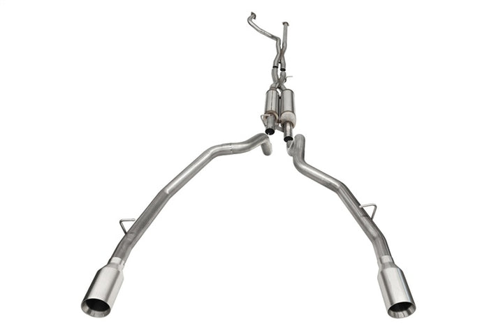 Corsa 2021-2024 Dodge Ram TRX Crew Cab Xtreme Catback Exhaust Dual Rear Satin Tip - Bull Strap