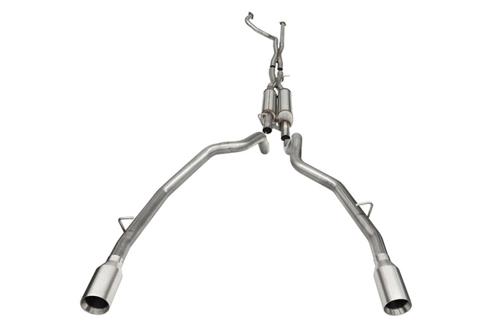 Corsa 2021-2024 Dodge Ram TRX Crew Cab Xtreme Catback Exhaust Dual Rear Satin Tip - Bull Strap