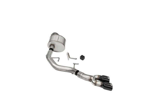 Corsa 2021-2025 Ford F-150 Regular Cab/6.5in Bed 5.0L V8 Xtreme Cat-Back Front of Tire Exit-Black PV - Bull Strap
