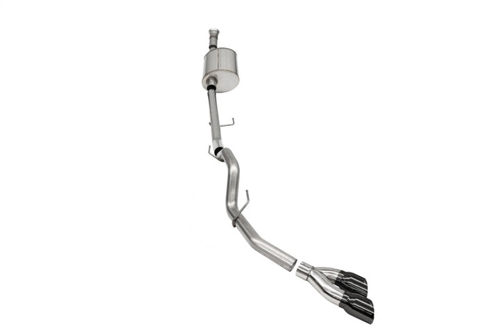 Corsa 2021-2025 Ford F-150 SuperCab/6.5in Bed 5.0L V8 Sport Cat-Back Single Side Exit-Black PVD - Bull Strap