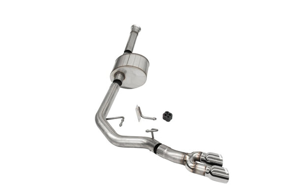 Corsa 2021-2025 Ford F-150 SuperCab/6.5in Bed 5.0L V8 Xtreme Cat-Back Front of Tire Exit-Polished - Bull Strap