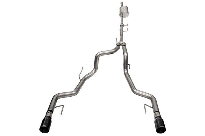 Corsa 2021-2025 Ford F-150 SuperCrew/5.5ft Bed 3.5L V6 Sport Cat-Back Dual Rear Exit-Black PVD - Bull Strap