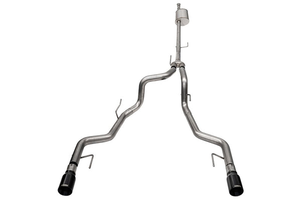 Corsa 2022-2025 Ford F-150 SuperCrew/5.5ft Bed 5.0L V8 Sport Cat-Back Dual Rear Exit-Black PVD - Bull Strap
