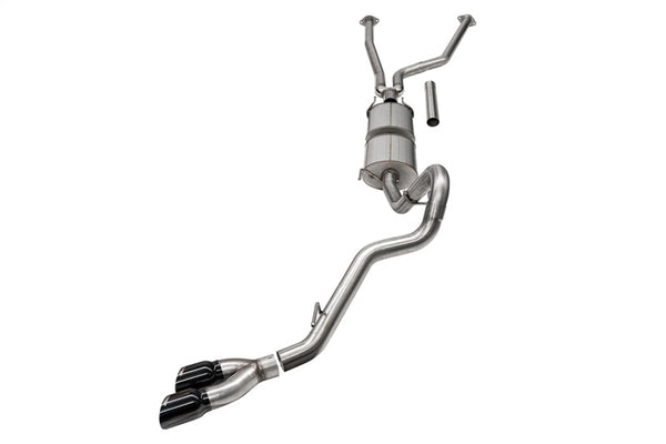 Corsa 22-25 Toyota Tundra 4WD 3in Sport Cat-Back Side Exit Exhaust System w/ Twin 4in Black PVD Tips - Bull Strap