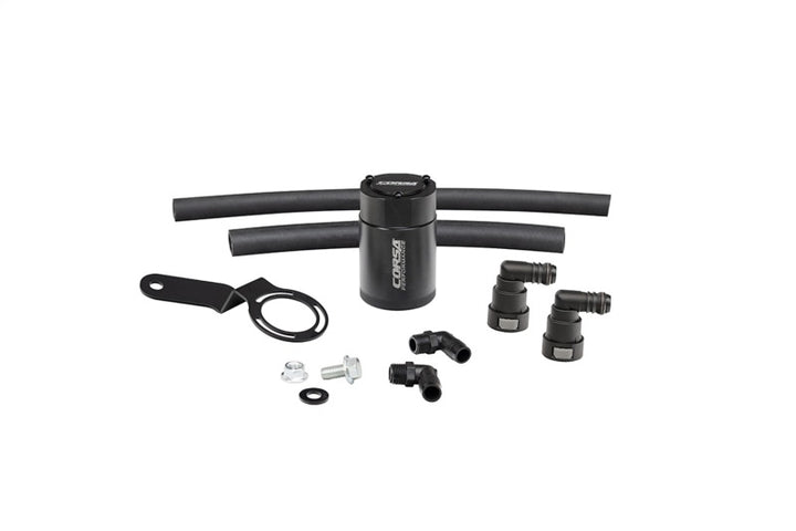 Corsa Performance 2015-2017 Ford Mustang 3 oz. Aluminum Oil Catch Can W/ Mounting Bracket - Bull Strap