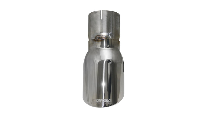 Corsa Single Universal 3.0in Inlet / 4in Outlet Polished Pro-Series Tip Kit - Bull Strap