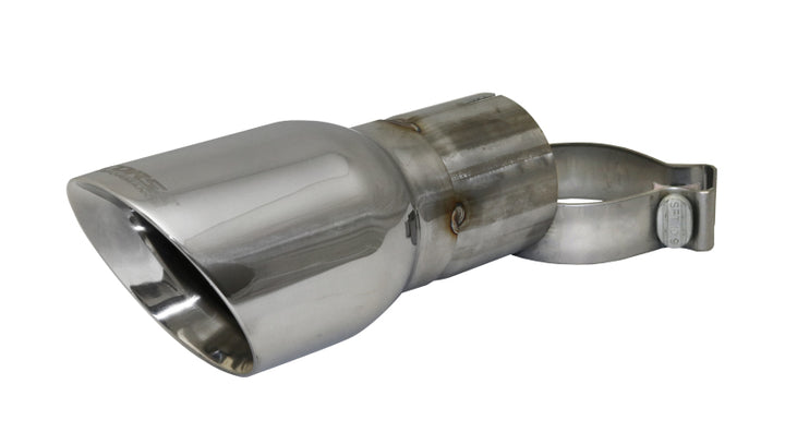 Corsa Single Universal 3.0in Inlet / 4in Outlet Polished Pro-Series Tip Kit - Bull Strap