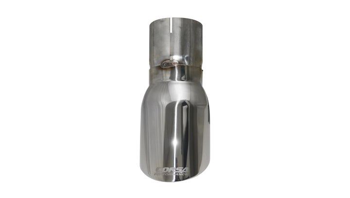Corsa Single Universal 3.0in Inlet / 4in Outlet Polished Pro-Series Tip Kit - Bull Strap
