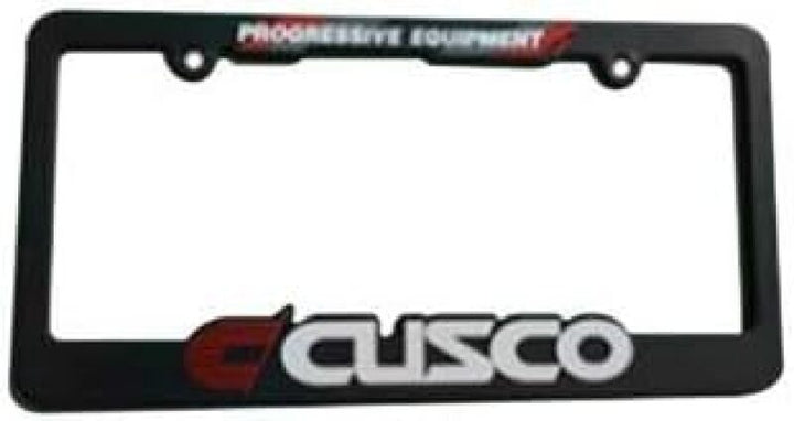 Cusco License Plate Frame Black Usdm Spec Limited - Bull Strap