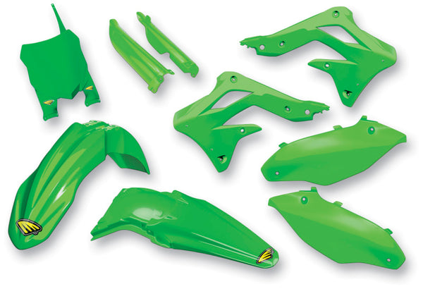 Cycra 13-16 Kawasaki KX250F Powerflow Body Kit - OEM Green - Bull Strap