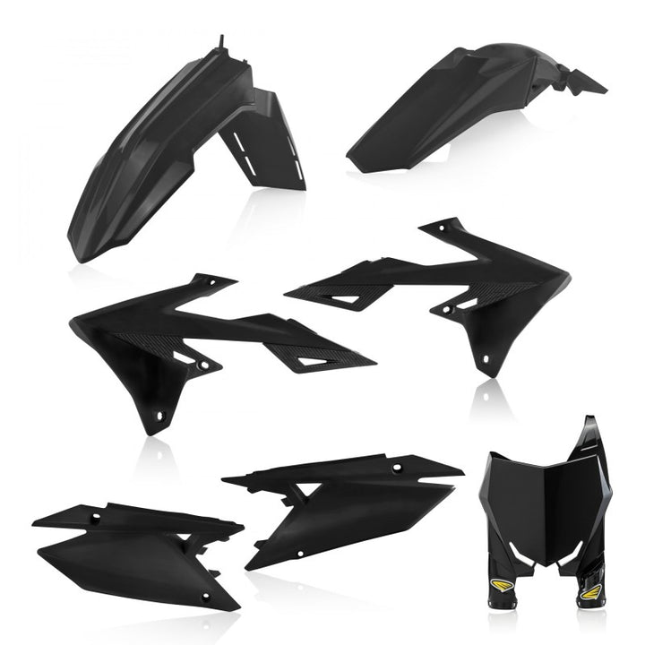 Cycra 19+ Suzuki RMZ-250 5-pc Replica Body Kit - Black - Bull Strap