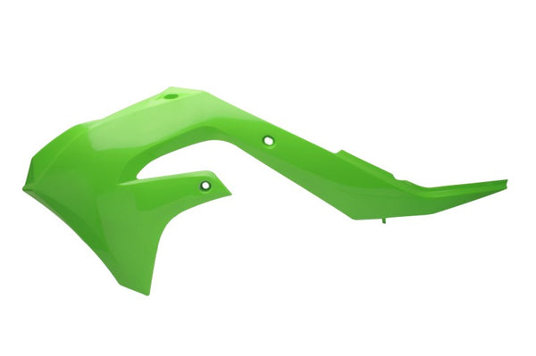 Cycra 21-23 Kawasaki KX250F Powerflow Radiator Shrouds - OEM Green - Bull Strap