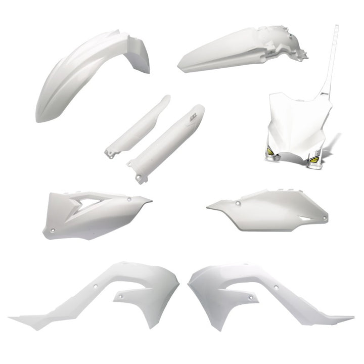 Cycra 21-23 Kawasaki KX450X Powerflow Body Kit - White - Bull Strap