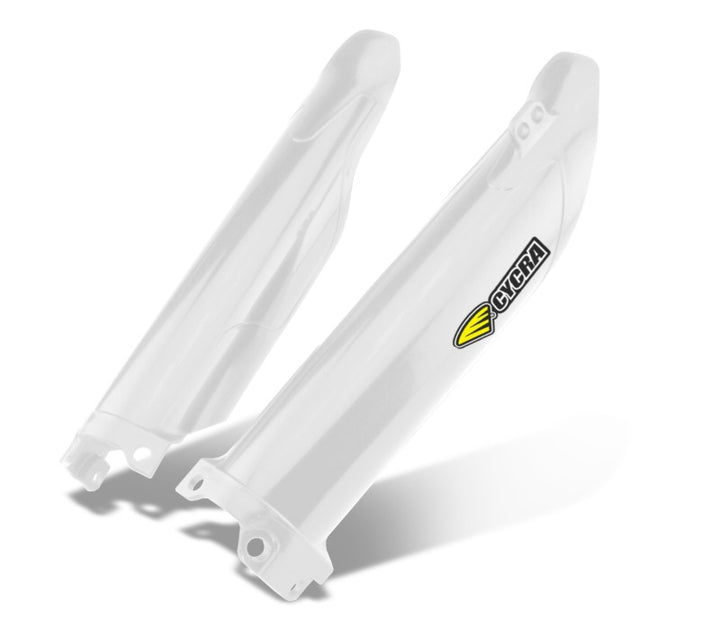 Cycra 21+ Kawasaki KX450X Fork Guards - White - Bull Strap