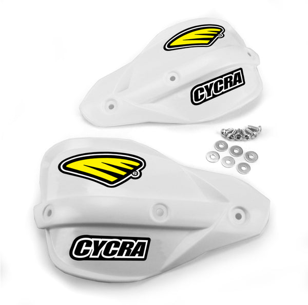 Cycra Enduro Handshield - White - Bull Strap