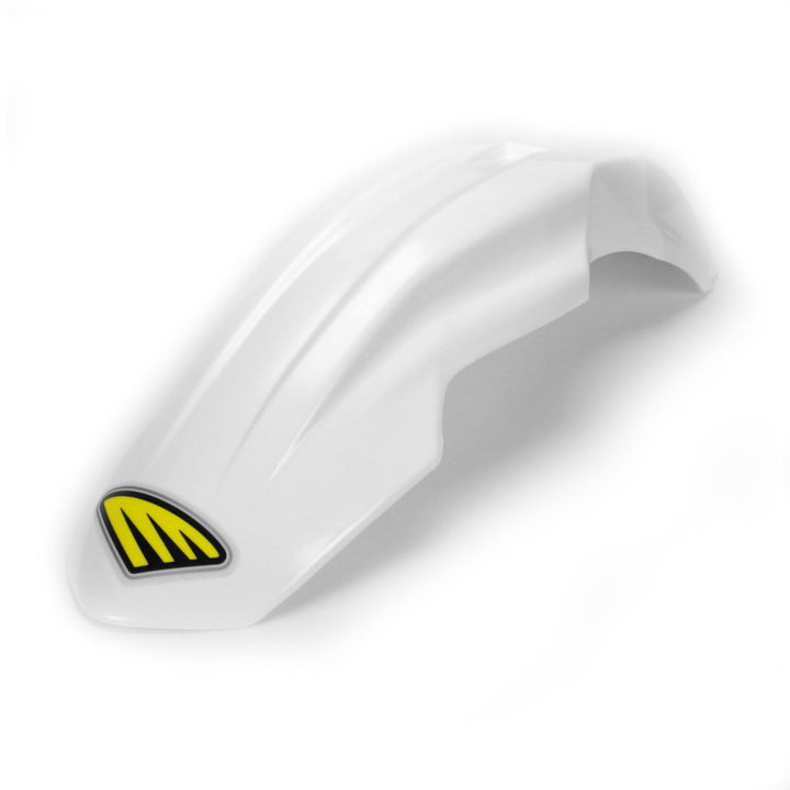 Cycra Factory Supermoto Front Fender - White - Bull Strap