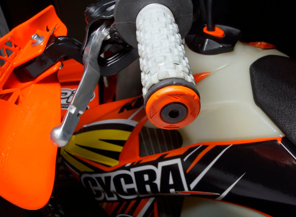 Cycra Grip Armor Bar End - Orange - Bull Strap