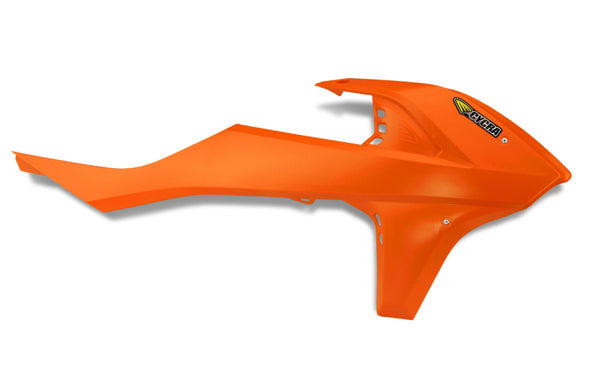 Cycra Powerflow Intake Radiator Shrouds - Flo. Orange - Bull Strap