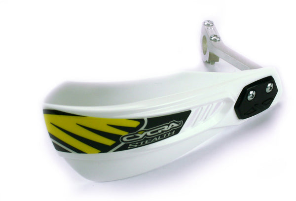 Cycra Stealth Handguard Racer Pack - White - Bull Strap