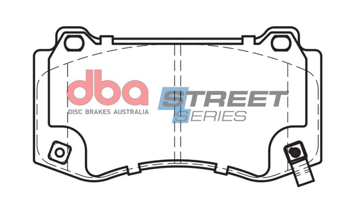 DBA 05-23 Chrysler 300 C SRT8 Front Street Series Brake Pads - Bull Strap