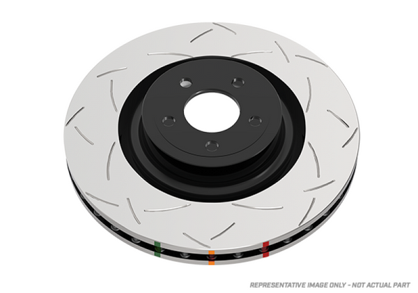 DBA 06-10 Dodge Challenger / Charger Front 4000 Series T3 Slotted Brake Rotor - Bull Strap