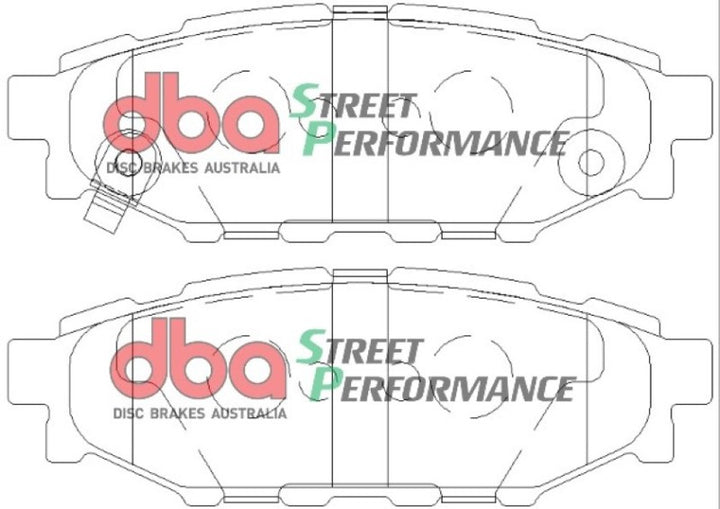 DBA 08 Subaru WRX SP500 Rear Brake Pads - Bull Strap