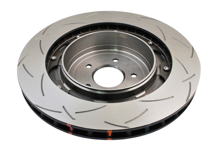 DBA 09+ Nissan GTR R-35 Rear Slotted 5000 Series 2 Piece Rotor Assembled w/ Black Hat - Bull Strap