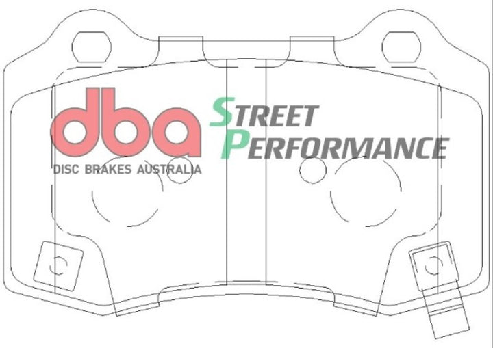 DBA 2010 Camaro SS SP500 Rear Brake Pads - Bull Strap