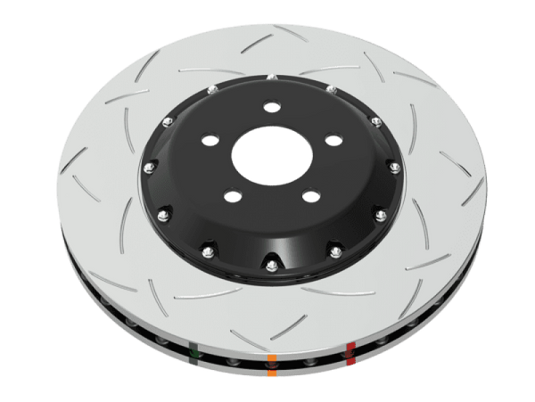 DBA 2021+ Dodge Challenger Hellcat 5000 Series 2-Piece T3 Slotted Front Brake Rotor w/M6  Nuts - Bull Strap