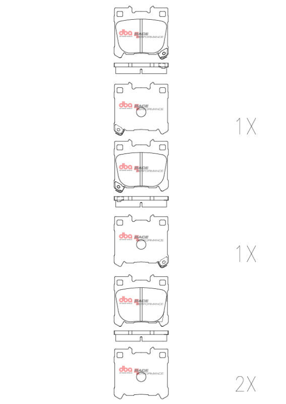 DBA 2022+ Toyota GR Corolla RP Performance Rear Brake Pads - Bull Strap