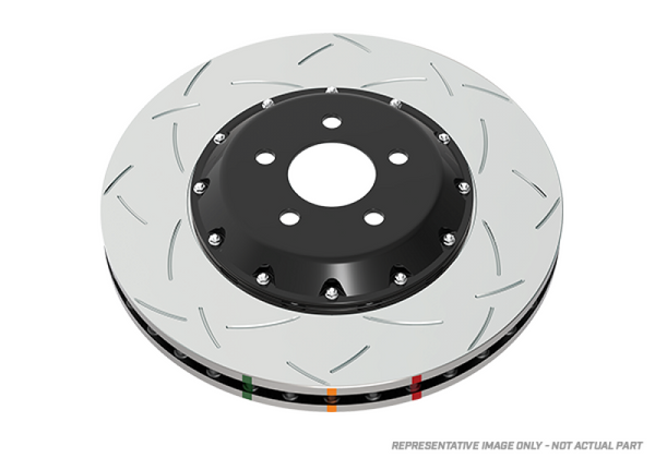 DBA 97-04 Corvette C5/C6 Front Slotted 5000 Series 2 Piece Rotor Assembled w/ Black Hat - Bull Strap