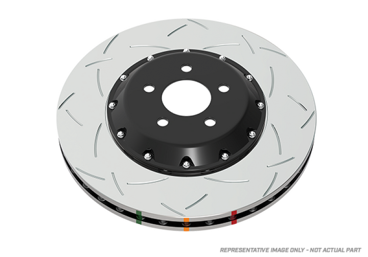 DBA 97-04 Corvette C5/C6 Front Slotted 5000 Series 2 Piece Rotor Assembled w/ Black Hat - Bull Strap