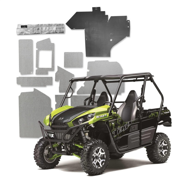 DEI 14-22 Kawasaki Teryx SXS Heat Shield Kit - Bull Strap