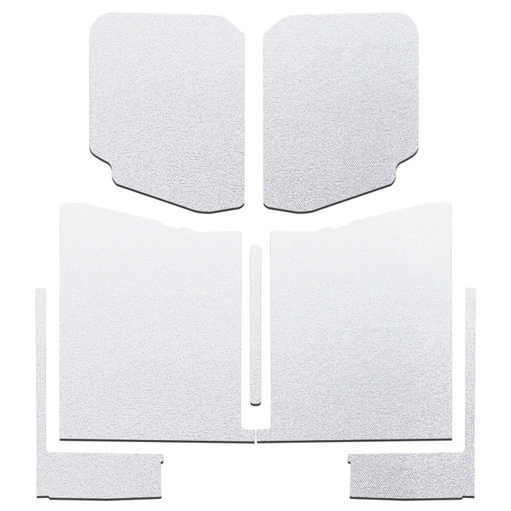 DEI 20-22 Jeep Gladiator JT 4-Door Boom Mat Complete Headliner Kit - 7 Piece - White - Bull Strap