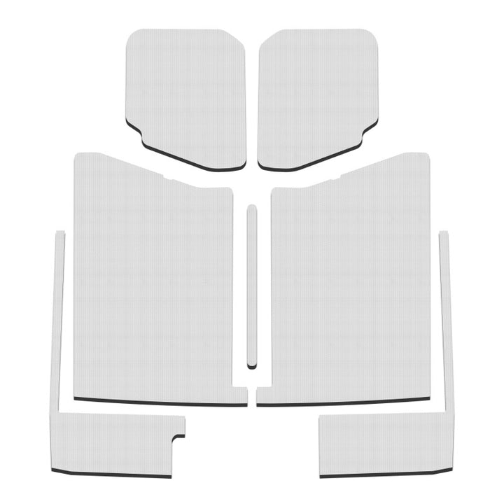 DEI 20-22 Jeep Gladiator JT 4-Door Boom Mat Complete Headliner Kit - 7 Piece - White - Bull Strap