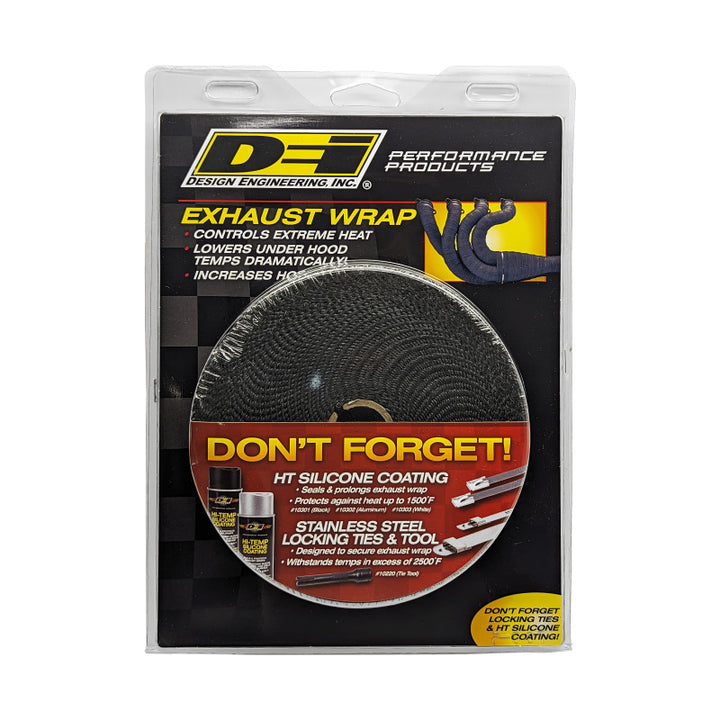 DEI Exhaust Wrap 1in x 50ft - Black - Bull Strap