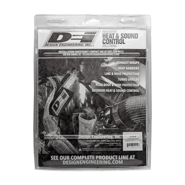 DEI Exhaust Wrap 2.5 to 3in x 12ft - Titanium - Bull Strap