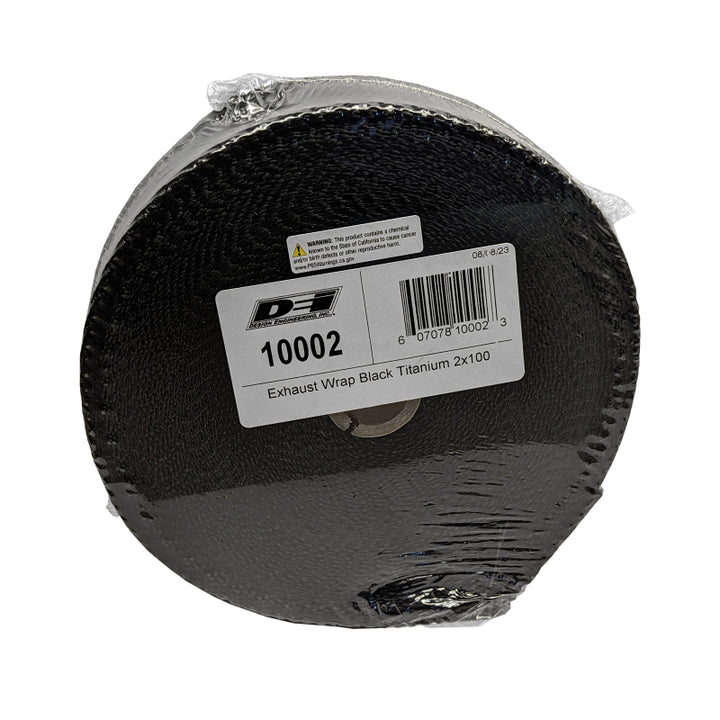 DEI Exhaust Wrap 2in x 100ft - Titanium - Black - Bull Strap