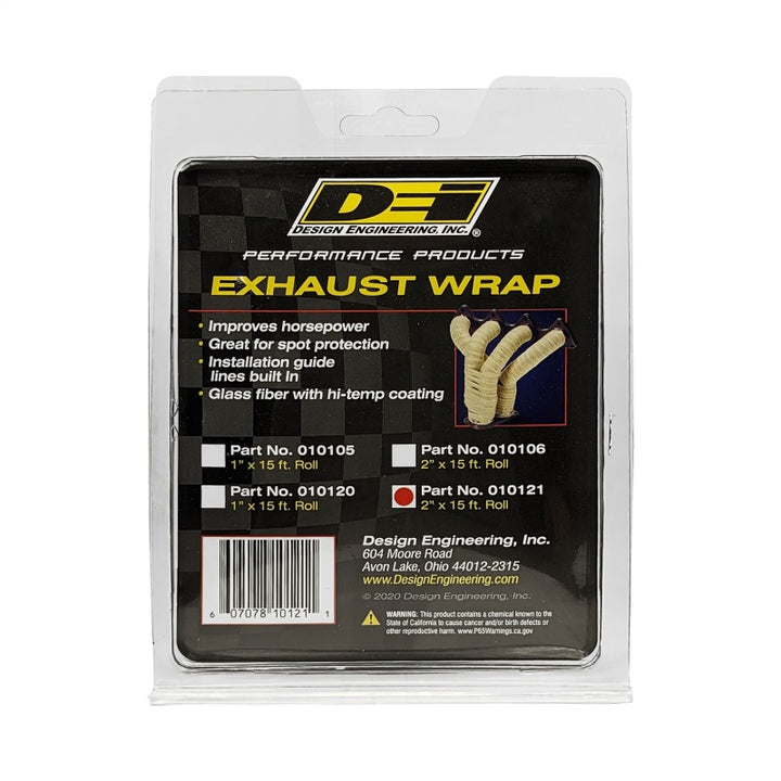 DEI Exhaust Wrap 2in x 15ft - Black - Bull Strap
