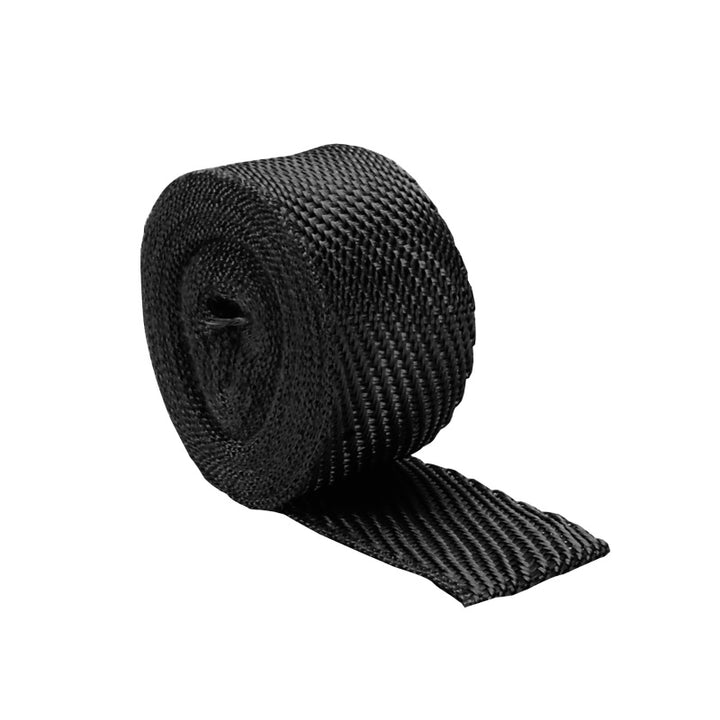 DEI Exhaust Wrap 2in x 25ft - Titanium - Black - Bull Strap