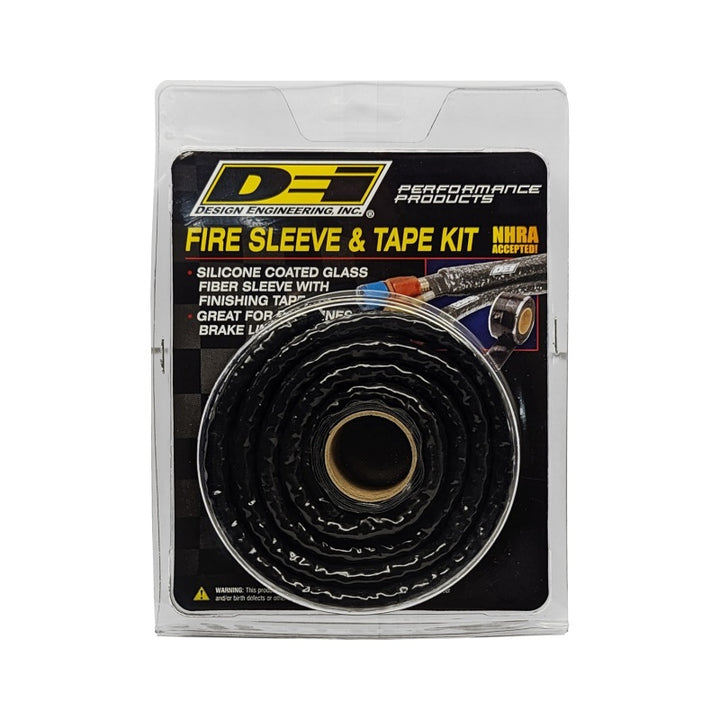 DEI Fire Sleeve and Tape Kit 3/8in I.D. x 3ft - Bull Strap