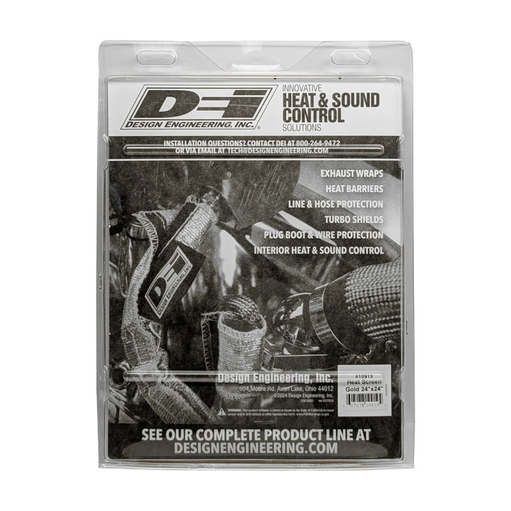 DEI Heat Screen GOLD 24in x 24in - Non-Adhesive - Bull Strap